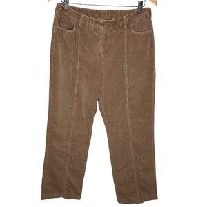 Y2K Rafaella Corduroy Pants Womens 12 Tan Straight Leg Stretch 2000s Retro